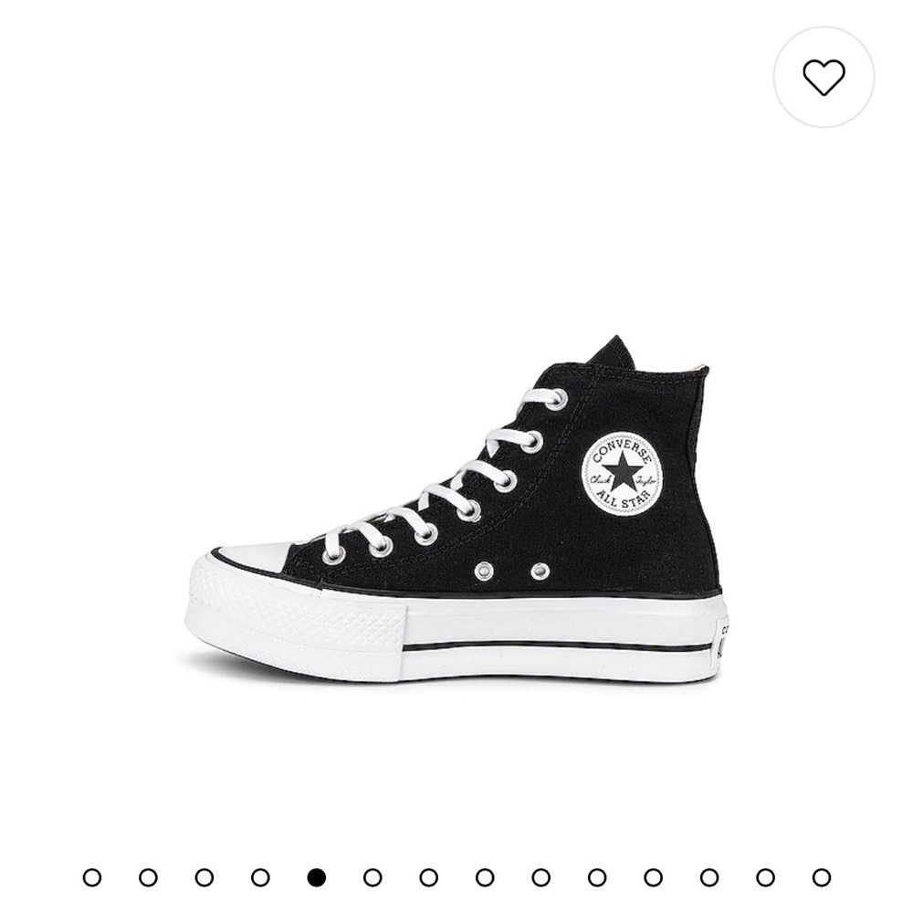 New Chuck Taylor All Star Lift Hi Sneaker in Black & White - size 7 - Picture 2 of 5